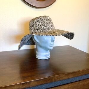 NEW! Boho Wide Brimmed Sun Hat Woven Paper